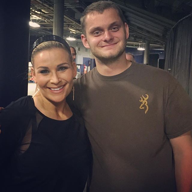 Chris Benoit's son David backstage at WWE live event