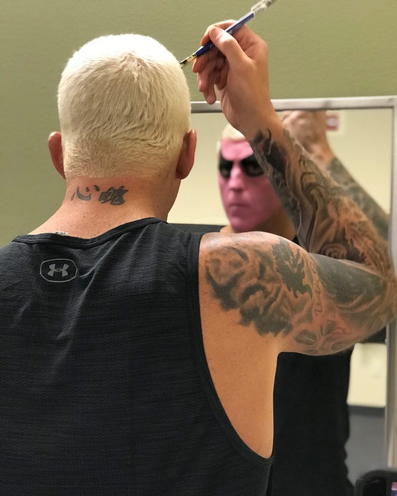 Goldust Paints His Face Pink for Breast Cancer Awareness Month