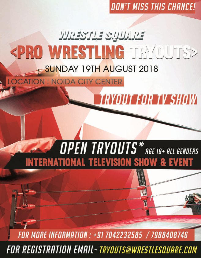 Indian Pro Wrestling Tryouts for TV Show - 19th August 2018