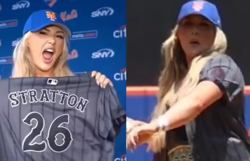 Tiffany Stratton Throws Show‑Stealing First Pitch at Mets Game – Fans Go Wild