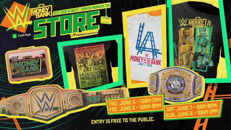 WWE's Money in the Bank Superstore Lands in Santa Monica: A Must-Visit for Wrestling Fans